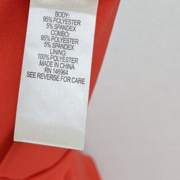 Signature by Robbie Bee Women's Dress Size 14 Orange Sheath - Picture 13 of 15